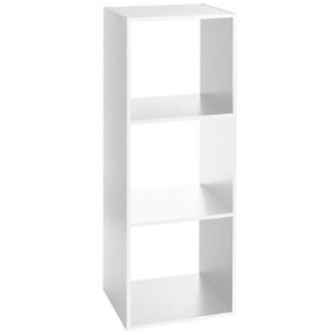 Five Simply Smart – Étagère 3 cases Mix N Modul 100 cm blanc – Panneaux de particules – Dimensions L. 34,4 x l. 32 x H. 100,5 cm – Rangement personnalisable