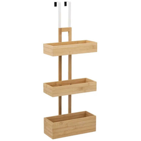 Five Simply Smart – Étagère 3 niveaux bambou 74 cm – Accroches pour porte incluses – Dimensions L. 28 x l. 17,3 x H. 74,7 cm – Certification FSC