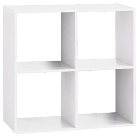 Five Simply Smart – Étagère 4 cases Mix N Modul 67,6 x 32 x 67,6 cm – Panneaux de particules blancs – Rangement moderne pour livres et objets décoratifs