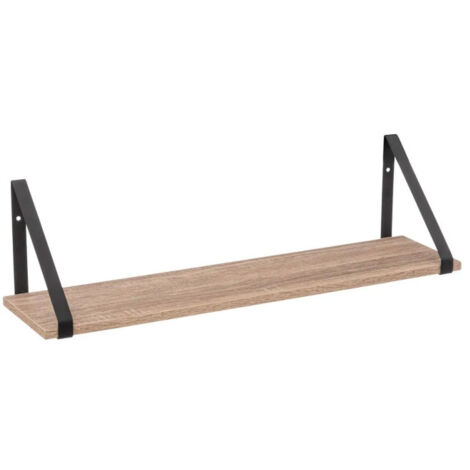 Five Simply Smart – Étagère murale 58cm en panneaux de particules et fer – Rectangulaire – Charge maximale 15kg – À monter soi-même – Pour décoration et rangement
