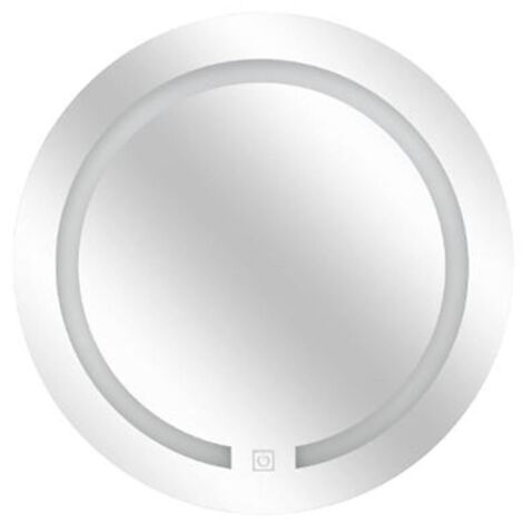 Five Simply Smart – Miroir mural rond tactile à LED 45cm – Transparent – MDF et verre – Éclairage lumineux – Design moderne pour salle de bain