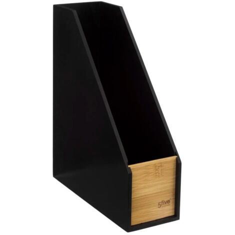 Five Simply Smart – Range-revues en bambou noir 29cm – Design élégant pour bureau – Matériaux durables MDF et bambou – Organisation optimale des documents