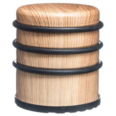 Five Simply Smart – Stop porte effet bois 8cm naturel – Butoir en plastique pour sols durs – Maintien sécurisé et esthétique – Poids 0,850 kg