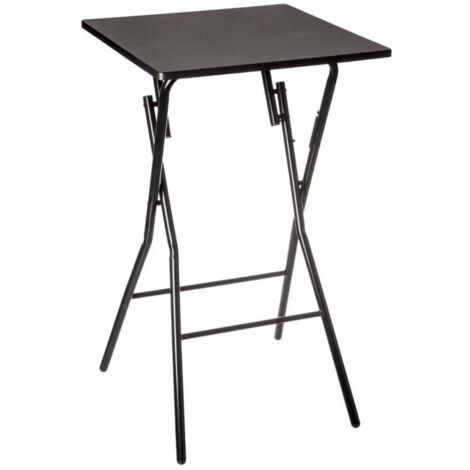 Five Simply Smart – Table de bar pliante en métal 102cm – Structure résistante – Idéale pour petits espaces – Couleur noire élégante – Dimensions L. 60 x l. 60 x H. 102,5 cm