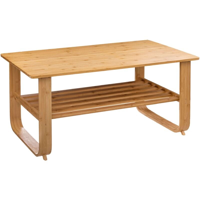 Five - Hoca Table Basse Bambou Miroytengo Couleur Chêne Clair 100x57 Cm