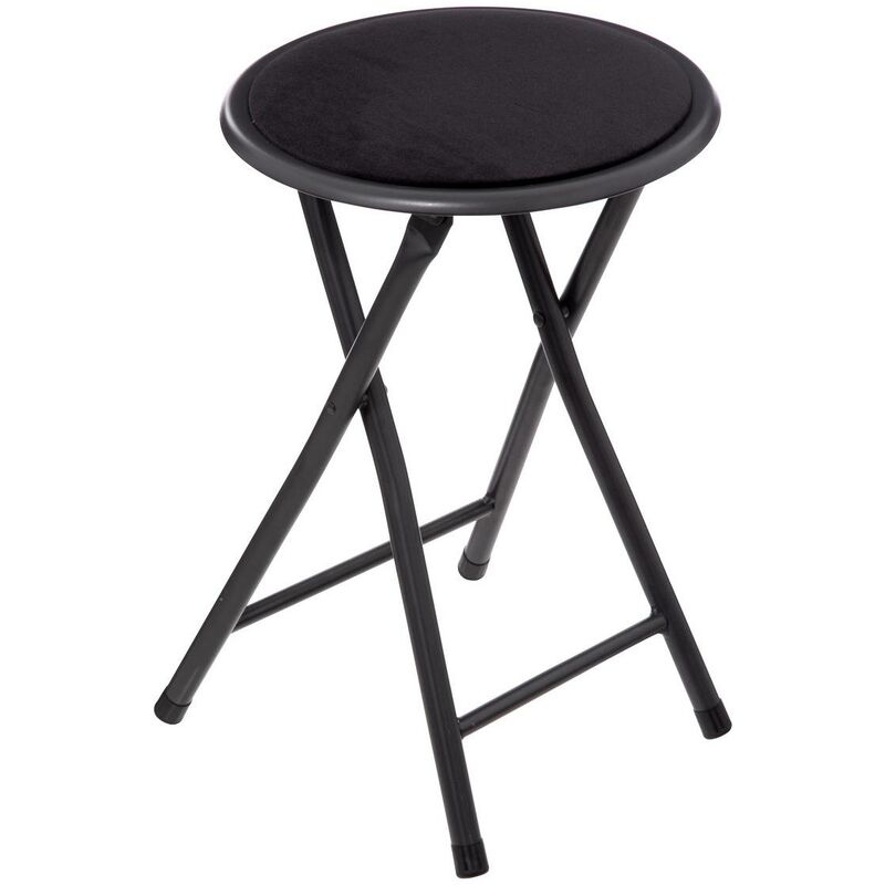 Tabouret pliant velours noir - 5five