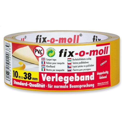 FIX-0-MOLL - 10mt x 38mm - NASTRO BIADESIVO UNIVERSALE - RESISTENTE AGLI STRAPPI