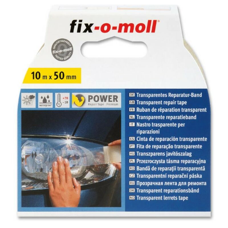 Image of FIX-0-MOLL - 10mt x 50mm - nastro adesivo extra forte per riparazioni - colore trasparente