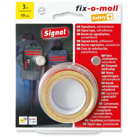 FIX-0-MOLL - 3mt x 19mm - NASTRO ADESIVOPER SEGNALETICA DI SICUREZZA - COLORE ROSSO