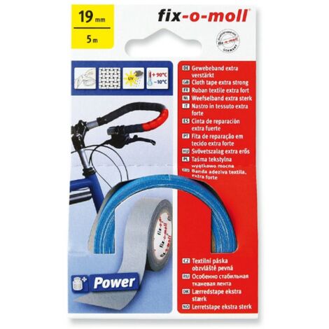 FIX-0-MOLL - 5mt x 19mm - NASTRO ADESIVOTELATO EXTRA FORTE PER RIPARAZIONI - COLORE BLU