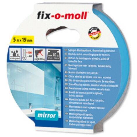 FIX-0-MOLL - 5mt x 19mm - NASTRO BIADESIVO PER MONTAGGIO SPECCHI - COLORE AZZURRO