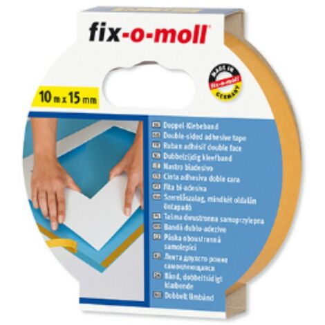 FIX-0-MOLL - NASTRO BIADESIVO TRASPARENTE - RESISTENTE AGLI STRAPPI 25MTx50MM
