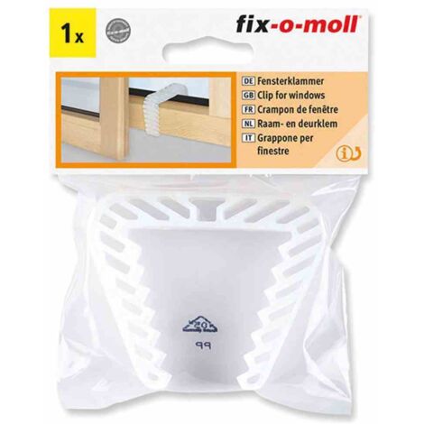 Fix-o-moll Clip Bloque-fenêtre70x90mmtransparent - Fix-o-moll