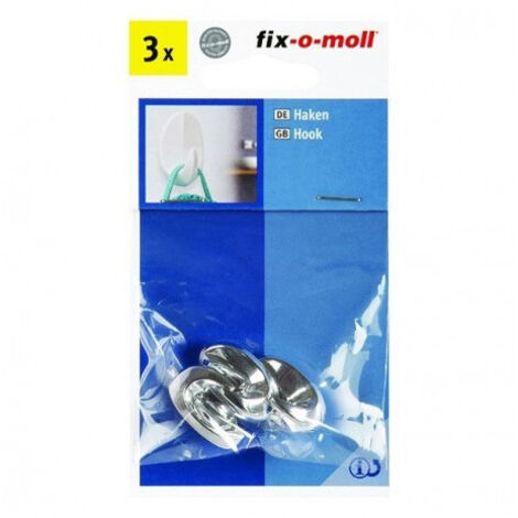FIX-O-MOLL Crochets cuisine1crochetargentde54x32mm - FIX-O-MOLL