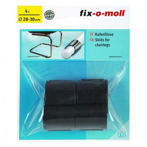 FIX-O-MOLL Embout de chaise tubulaireo2830mm4emboutstubulairesnoir75mm - FIX-O-MOLL