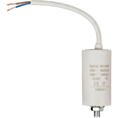 Fixapart Condensateur condo a Fil 25uf 25mf 25 MF uf Micro Farad 450v Cable demarrage Moteur