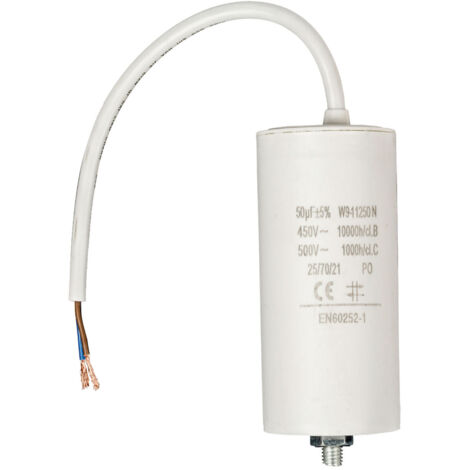 FIXAPART Condensateur 50.0uf / 450 V + cable Condo fil 50mf