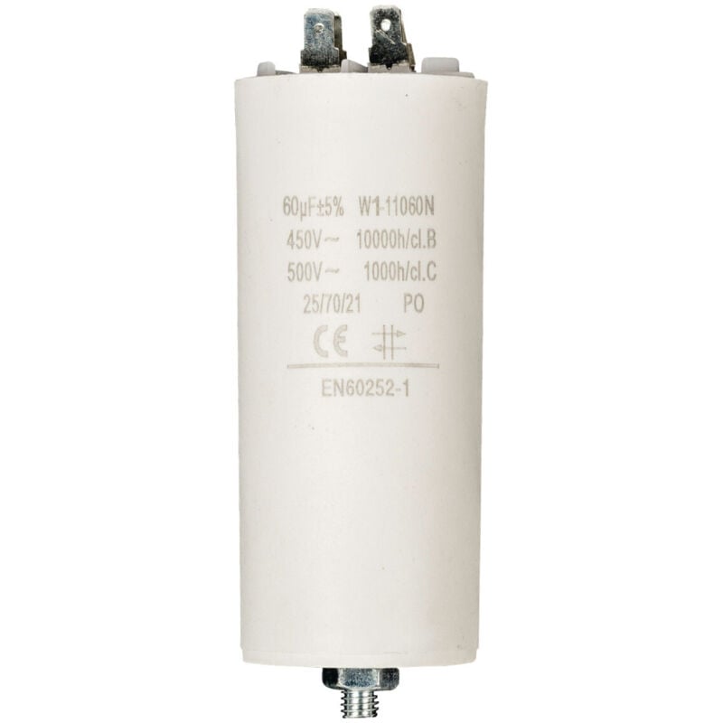 Fixapart Condensateur 60mf 60 mf micro farad 450v 50/60 hz condo moteur cosse am