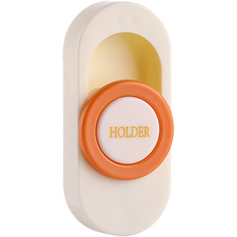 Fixateur de Couette avec Design à Ressort - Blanc & Orange - ABS - 4x8cm - Clip pour Cadre Lit