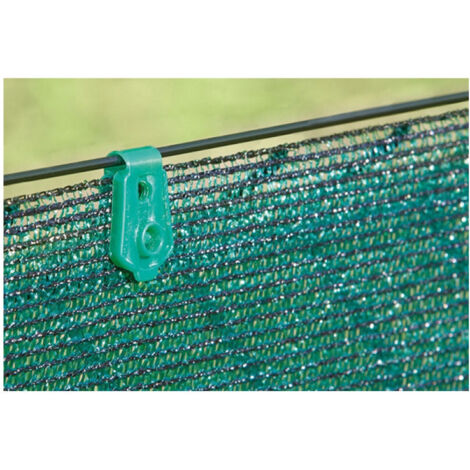 fixatex 20 pinces fixation pr brise vue tisse vert 3,40mx2cm