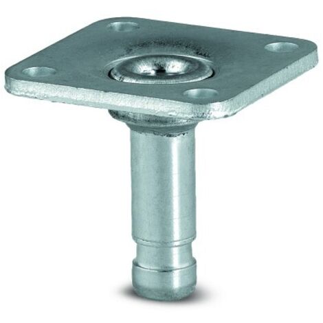Fixation à platine pour roulettes Stylea et Lumina - 38x38mm