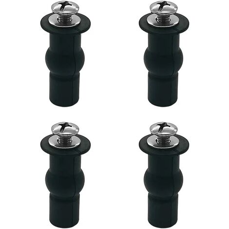 Fixation Abattant WC Vis 2 Paire Charnières Toilette Extensible Caoutchouc Vis Écrous Rondelle de Réglage