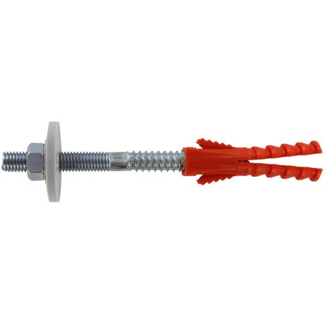 fixation chauffe eau - paroi pleine - vis 2 filets 10 x 120 - novipro nov92520