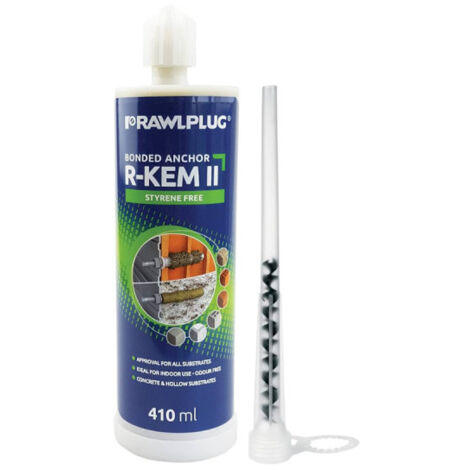 Fixation chimique Polyester R-KEM II RWALPLUG - 410 ml - Ton gris