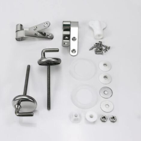 Fixation Cuvette Charniere WC Universel, Charniere Abattant, kit de Fixation Abattant WC Universel Acier pour Fixer SièGes, Accessoires en Caoutchouc pour Sièges de Toilette en Plastique Duroplast