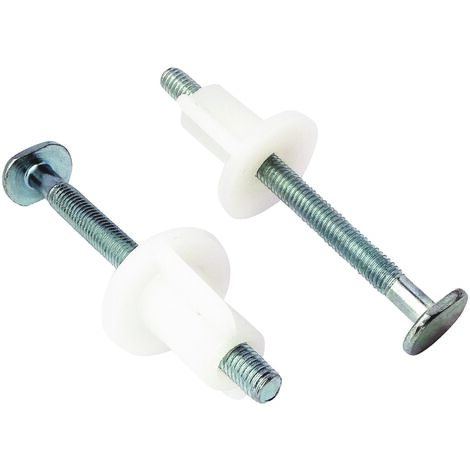 Somatherm – Fixation pour abattant WC 75mm – 2 écrous en acier inoxydable – Installation solide et durable – Compatible avec la plupart des abattants