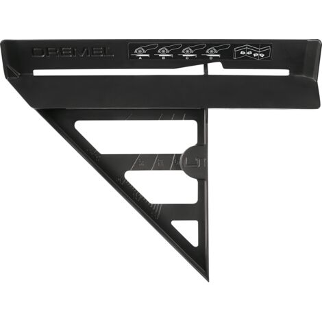 Fixation d'angle d'onglet Dremel DSM840 (jeu d'accessoires pour scie circulaire compacte Dremel DSM20 avec 1 accessoire pour couper les plinthes, coupes droites, coupes d'onglet)
