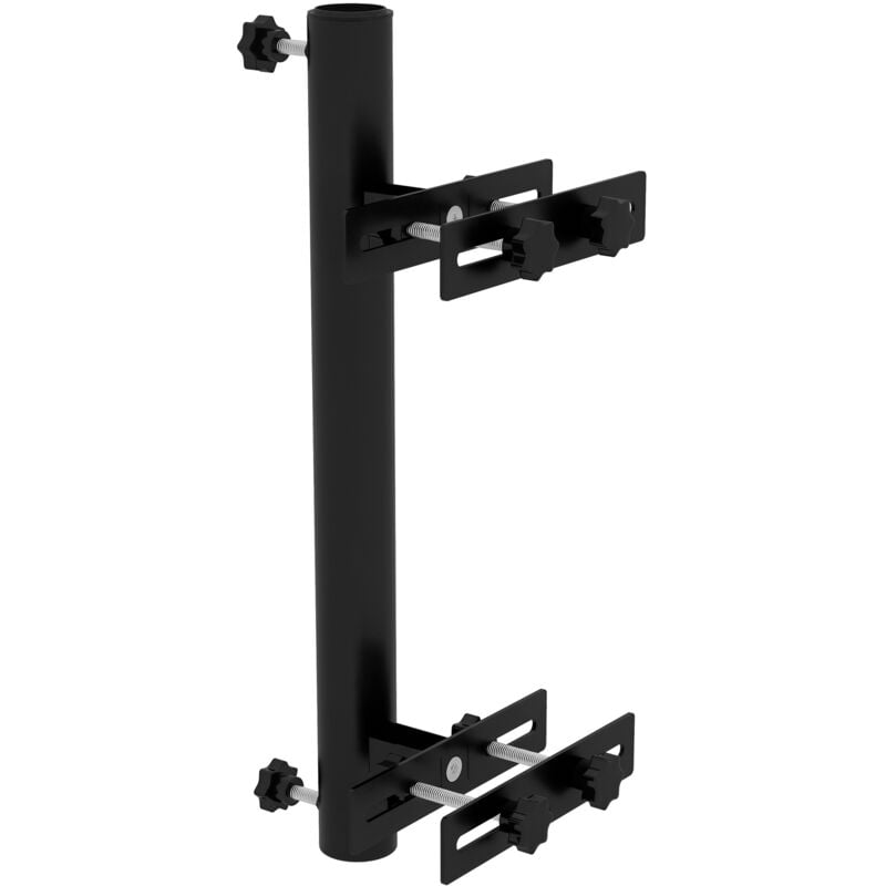 Fixation de parasol pour balcon pinces réglables garde-corps métal noir