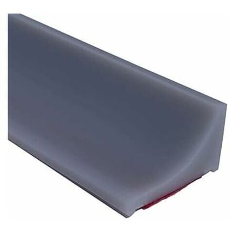 Fixation de porte et paroi de douche  2m Gris Barriere Douche Et Système De Rétention Silicone,Anti Débordement Seuil De Douche Barrage D'eau En Caoutchouc Autocollante,Joint Porte Etanche Pour Sol De