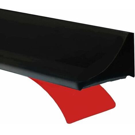 Fixation de porte et paroi de douche 2m Noir Barriere Douche Et Système De Rétention Silicone,Anti Débordement Seuil De Douche Barrage D'eau En Caoutchouc Autocollante,Joint Porte Etanche Pour Sol De