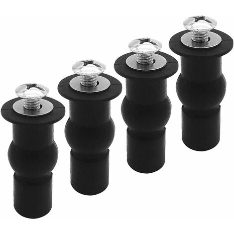 Fixation de Siège de Toilette, Boulons d'Extension en Caoutchouc pour Couvercle de Toilette (Lot de 4), Vis en Acier Inoxydable 304 pour Fixation de Couvercle de Toilette