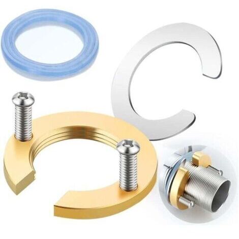 Fixation, Kit Fixation Robinet Accessoires Robinet Outil D'installation pour Robinet, S'adapte Parfaitement au Robinet et Au Lavabo (D'or 1 Pièce)