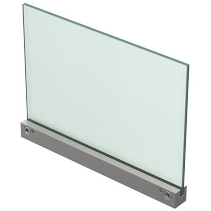 Fixation murale percée pour panneau signalétique max 8mm - Longueur 280mm