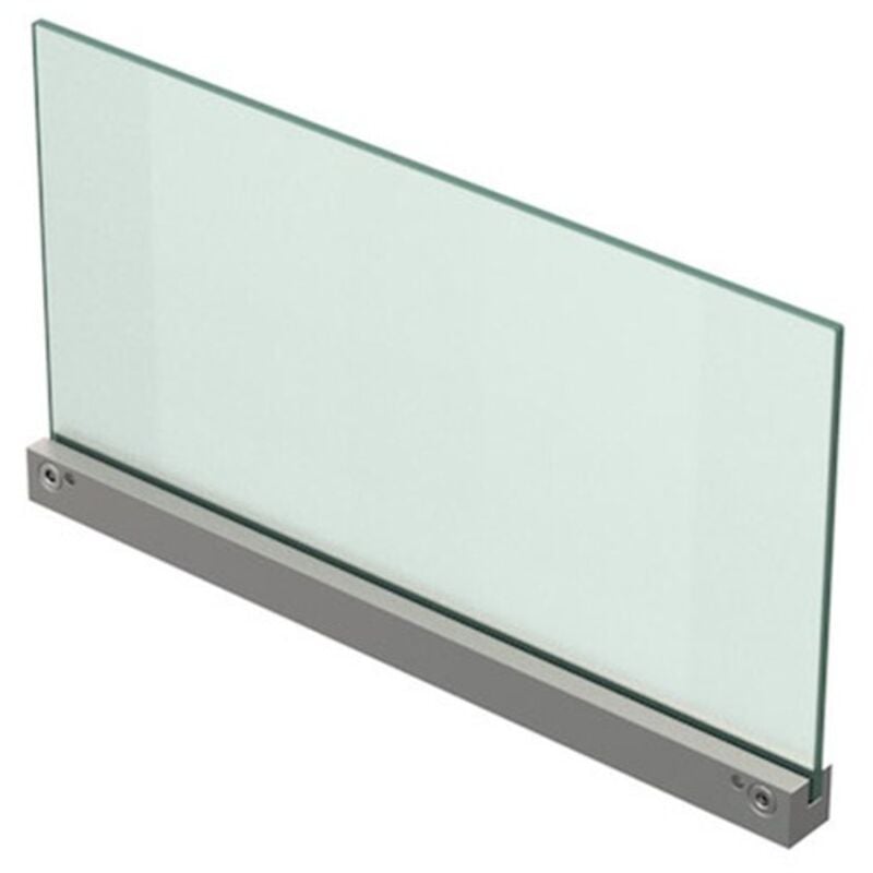 Fixation murale percée pour panneau signalétique max 8mm - Longueur 380mm