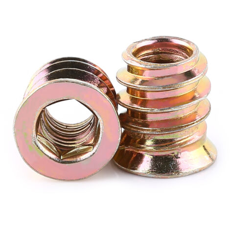 Fixation pour Bois - Écrou à Insert Hexagonal - Zinc Plated M613mm (20 pièces)