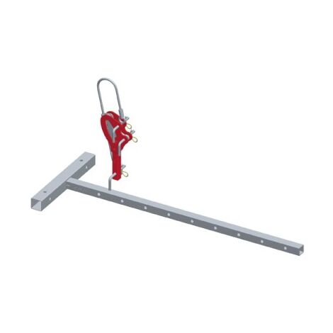 Fixation pour échafaudage acier débord 45cm, élingue 5m avec bloqueur - DIMOS - 1040 mm