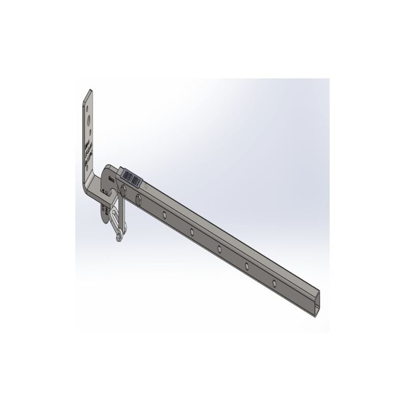 Dimos - Fixation pour échafaudage acier et garde-corps pour support bois 850 mm