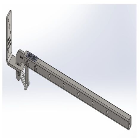 Fixation pour échafaudage acier et garde-corps pour support bois - DIMOS - 850 mm
