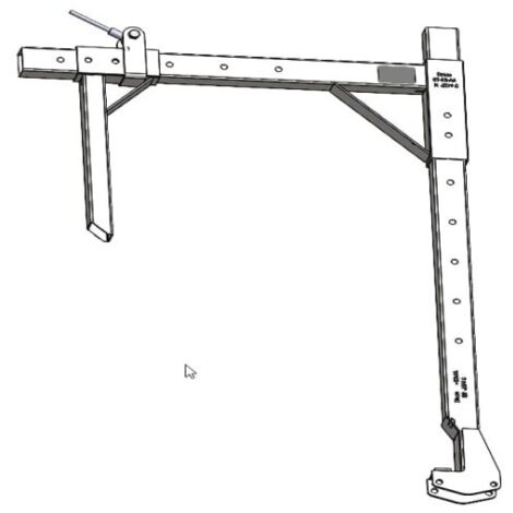 Fixation pour échafaudage alu crosse élinguée - DIMOS - 800 mm