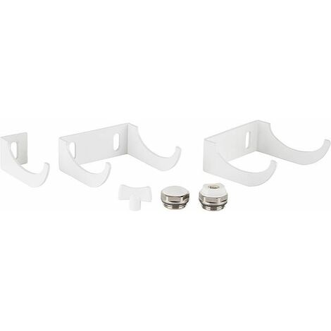 Fixation pour radiateur type Aliseo et Mistral, blanc