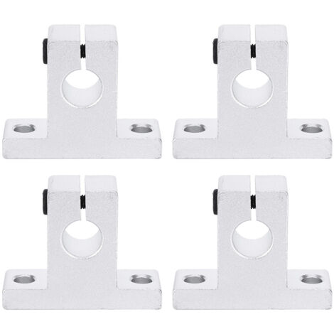Fixation Rails SK10 : 4 Bagues Colliers Fixation Rail Alliage Aluminium, Outil Industriel, Diamètre 42mm, Base Pratique