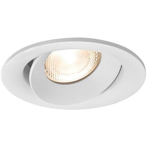 Fixation spot BRAYTRON Tetra-E1, rond, blanc, orientable, diamètre 95mm, aluminium