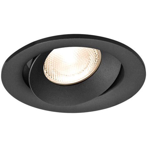 Fixation spot BRAYTRON Tetra-E2, rond, noir, orientable, diamètre 95mm, aluminium