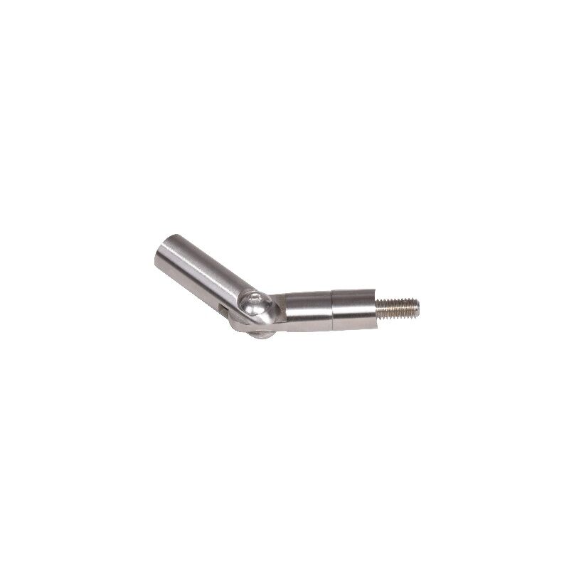 Deco Fer Forge - qualite francaise] - Départ à droite en angle rampant pour câble Ø4mm Fixation sur tube Ø42,4mm - Longueur 44mm - à visser - Inox 316