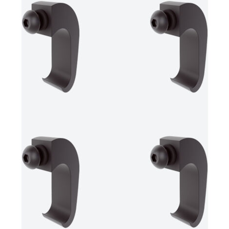Fixation verre acrylique PURE black - alu RAL9005