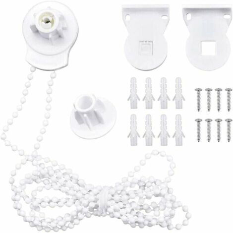 Fixations de volets roulants - supports 25 mm pour la réparation de volets roulants - kits de réparation - accessoires de réparation de rideaux avec chaînes perlées et vis de fenêtre, contrôleurs de t